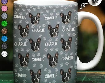 Haustier Gesicht Muster Kaffeetasse - Personalisierte Hunde Katze Foto Tasse - Geschenk für Tierliebhaber, Tierbesitzer, Freunde, Familie