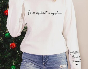 Personalized Sleeve Sweatshirt - Custom Name Gift