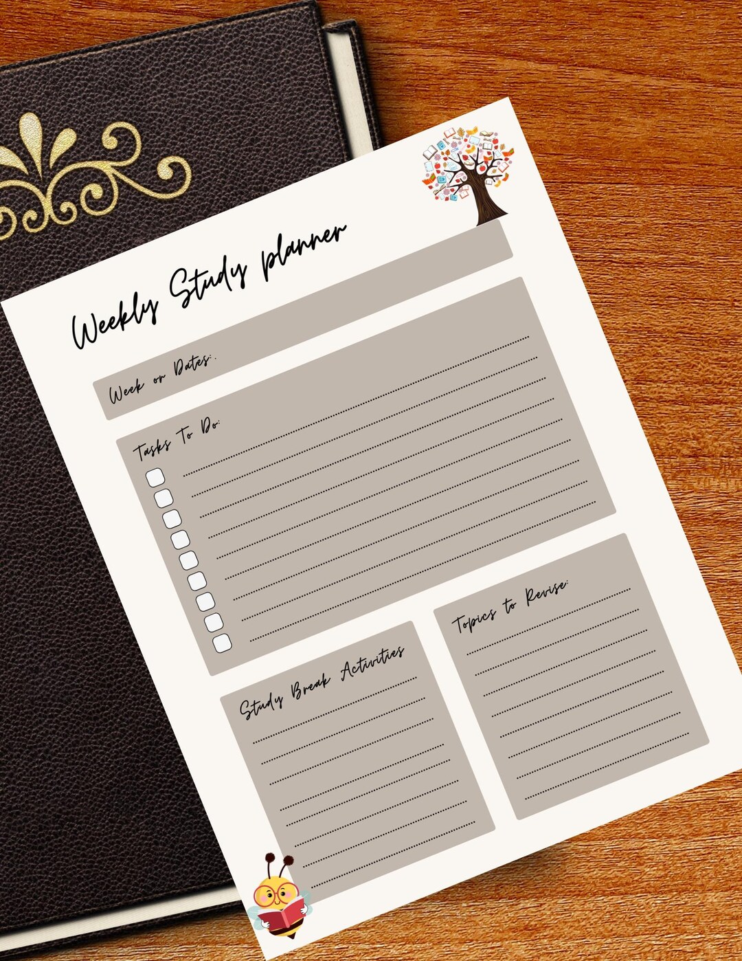 Weekly Study Planner Homework Tracker Assignment Tracker Study ...