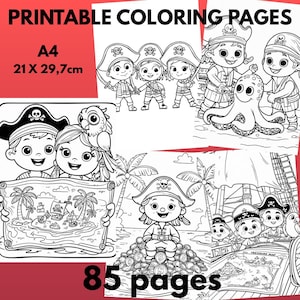 85 pirate coloring pages for kids to print PDF