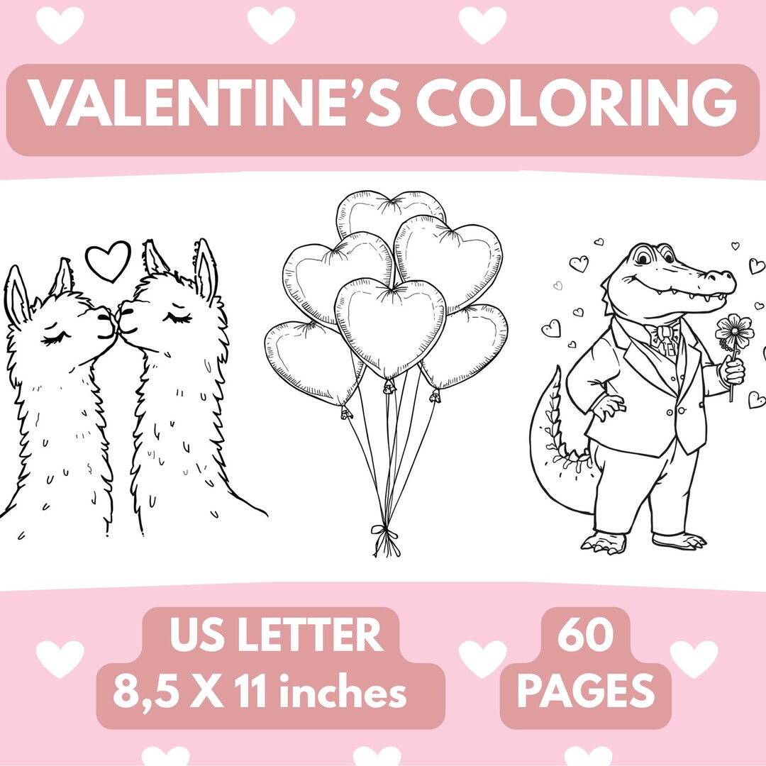 60 Valentine's Day Coloring Pages for Adult and Children to Print ...