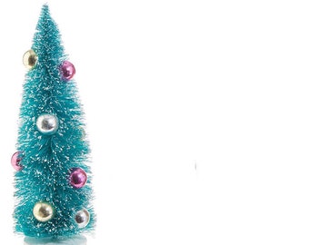 raz imports christmas decor 9 inch beaded bottle brush sisal dyed tree blue - Raz Christmas Decorations raz imports christmas decor 9 inch beaded bottle brush sisal dyed tree blue - Raz Christmas Decorations