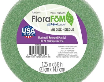 FloralCraft CraftFom Floral Supply - #6 Foam Disc Round Circle 5.8 X 1.25 4pc Set