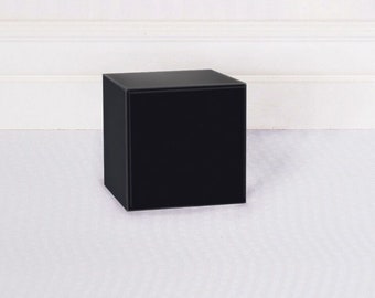 Adams Craft Decor - DIY Blank Wood Cube 4inch Cube Black