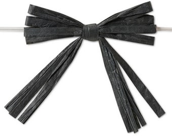 NW Craft Supply - Pre-Tied Raffia Bows Black 18pc