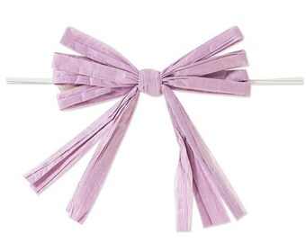 NW Craft Supply - Pre-Tied Raffia Bows Lavender Bows 18pc