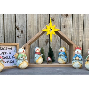 AGD Christmas Decor - Peace on Earth Goodwill Snowmen Nativity Set