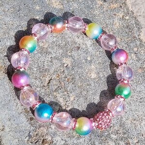 Regenboog parel armband