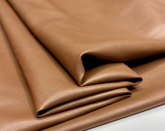 Camel Faux Leather Fabric Fabric for Jackets-Upholstery-Bags-DIY Crafts(150 cm/59" Wide)