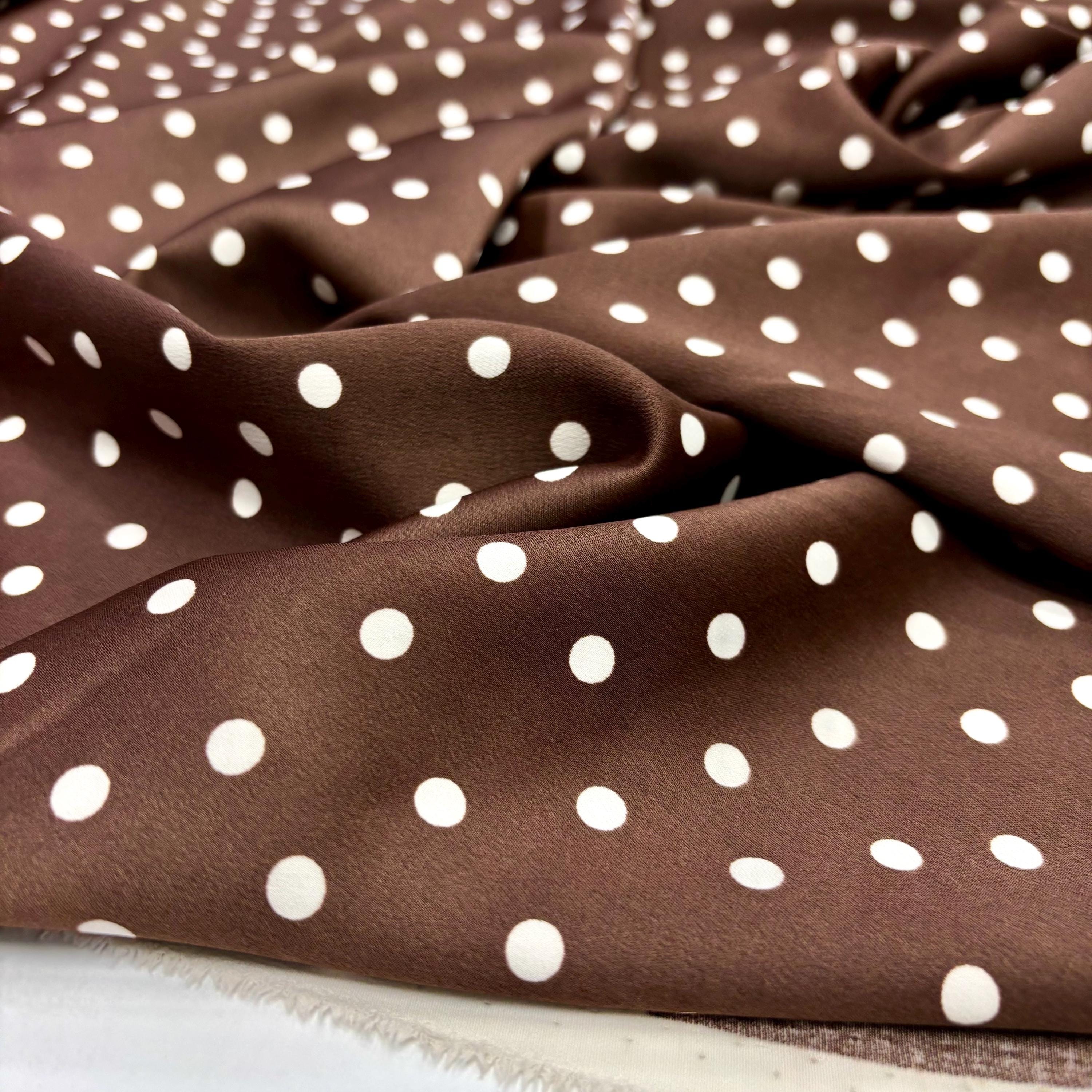 Brown and White Polka Dot Dress - Etsy