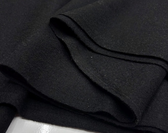 Black Wool Felt Fabric for Coats-Jackets-Pants-Home Textiles(Wide 150 cm/59 in)