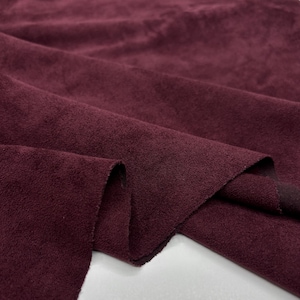 Tela de gamuza de lujo color burdeos para tapicería, chaquetas, bolsos, hogar y proyectos de costura (150 cm/59" de ancho)