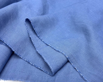 Cornflower Blue Washed 100% Linen Fabric for Dresses-Shirts-Pants-Home Textile-Sewing(150 cm/59")