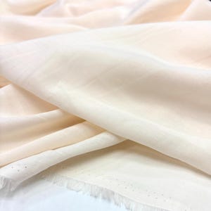 Elfenbein (Vanille-Ton) 100% Baumwolle Voile Stoff für Kleid-Hemd-Futter,Heimtextilien(150 cm/59")