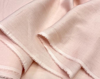 Powder Pink 100% Linen Fabric for Dresses-Shirts-Pants-Home Textile(150 cm/59" Wide)