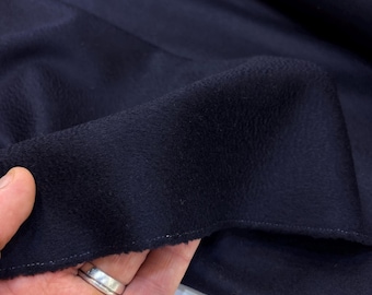 Italian Navy Wool Cashmere Fabric by the Yard:Coats-Jackets-Pants(Wide 150 cm/59 in)