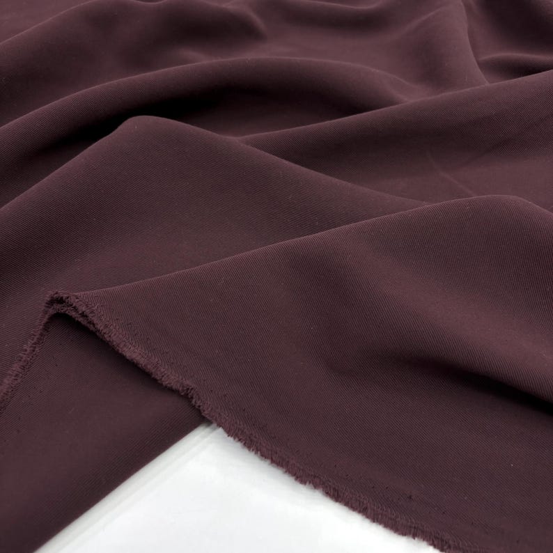 Dark Plum Washed Natural Tencel Fabric– Soft Drape Eco Friendly Lyocell-Dresses-Blouses-Sewing(142 cm/56") image 17