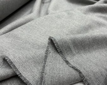Grau Wolle Gabardine Stoff: Jacke, Hose, Rock, Anzug (150 cm breit)