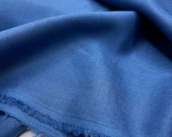 Blue 100% Linen Fabric for Clothing Sewing & Home Textile(150 cm/59 in Wide)