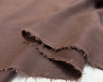 Brown Cotton Voile Fabric:Dress, Shirt, Lining, Baby Textiles (150cm Wide)