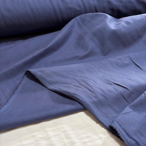 Dark Midnight Blue 100% Cotton Voile Fabric by the Yard,Lightweight Fabric for Sewing-Dresses-Blouses-Home Textile(Wide 150 cm/1.64 yd/58 in