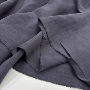 Tissu en cupro de coton lavé gris ardoise pour couture, robes et loisirs créatifs (150 cm / 59 pouces)