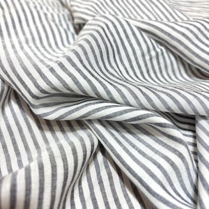Gray Striped 100% Cotton Voile Fabric by the Yard,Lightweight DIY Fabric for Sewing-Clothing-Blouses-Home Textile(Wide 150 cm/1.64 yd/58 in)