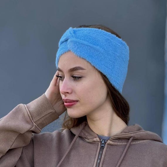 Eco Alpaca Headband – Fuzzy Turban Ear Warmer for Women  display picture 1
