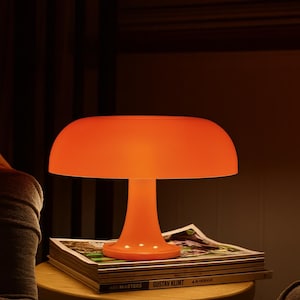 Retro Mushroom Lamp – Modern Orange Table Lamp