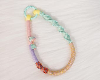 Handmade Cotton Woven Phone Chain, Boho Colorful Braided Phone Charm, Rainbow Macrame Strap, Valentines Day Gift for Her, Aesthetic Woven