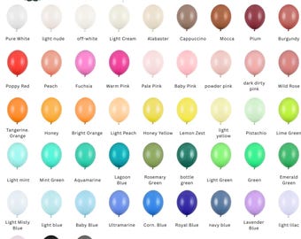 5-20 ballons multiples 27 cm (11 po.) Ballons LATEX pastel Hélium Air Anniversaire Fête prénatale Mariage Ballons chromés