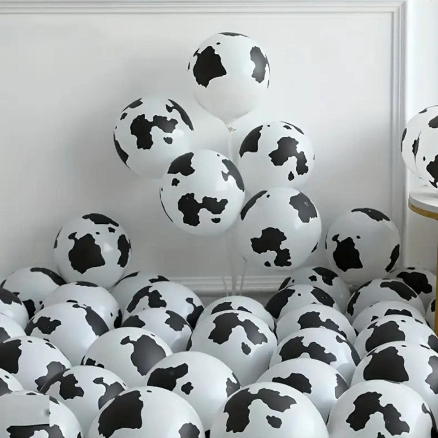 Koe Print Ballon, Koe Nummer Ballonnen Koe Print Ballon Verjaardag Decoraties Cowgirl Thema Nummer Ballonnen Koe Ballonnen voor Kinderen Verjaardagsfeestje Boerderij Feest Decoraties (Nummer 2