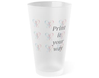 Bicchiere personalizzato satinato da 473 ml (16 oz)