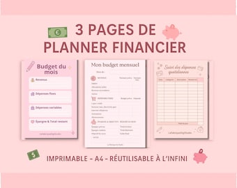 Monthly Budget Planner PDF – Printable A4 Financial Organizer – Income, Expenses, and Savings Tracker – Finance Planner