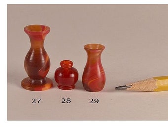 Dollhouse Miniature OOAK Turned Acrylic Vases IGMA Fellow Linda Master Miracle Chicken