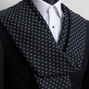 Patterned, Double-sided, Classic Viscose Scarf, Black Blue - Brown Yellow - Navy Gray Colors, Winter Scarf, Suit Scarf, Gift Scarf,
