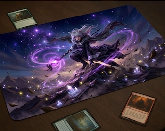 Yshtola TCG Playmat, Cat Warlock Desk Mat