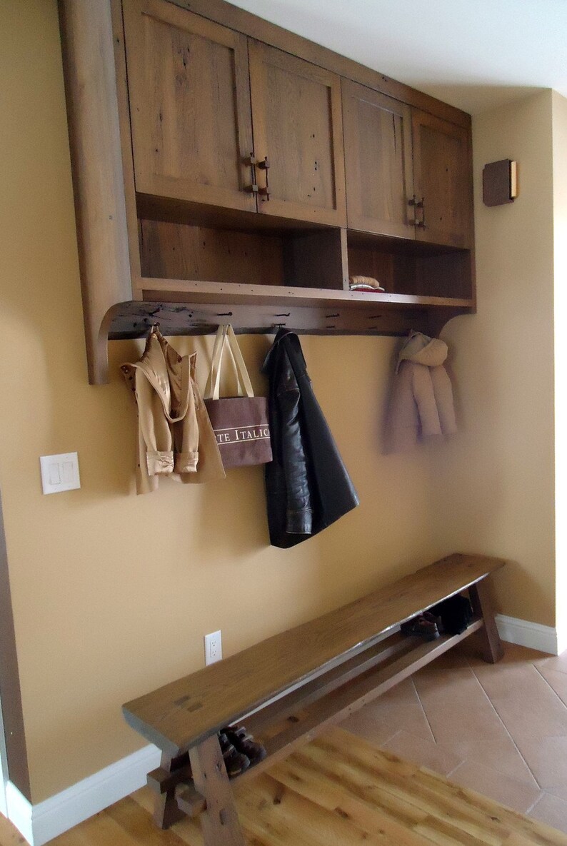 Entryway barnwood with coat rack Etsy
