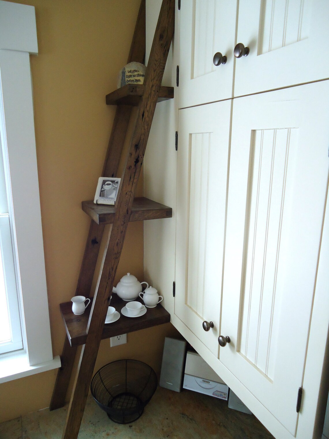 Kitchen Ladder Display Shelf Reclaimed Barn Wood Etsy