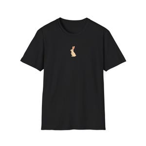 Charming Rabbit Graphic T-Shirt, Casual Wear, Gift for Animal Lovers, Spring Fashion, Eco-Friendly Tee