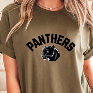 Panthers Game Day Shirt, Distressed Retro Mascot Tee, Vintage School Spirit Wear, College Football Fan Gear, Team Pride T-Shirt, Sports Top