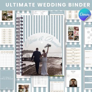 The Ultimate Wedding Day Binder Template Wedding Planner Wedding Itinerary Wedding Checklists Digital & Printable Wedding Binder Canva