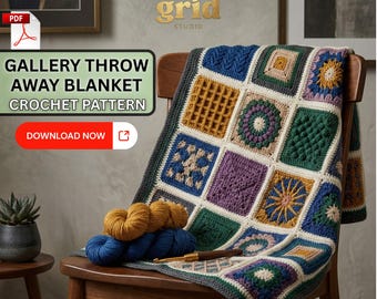 Gehaakt temperatuurdekenpatroon, kleurenkaart dekengids, Mood Tracker-deken gehaakte pdf, beginnersvriendelijk werppatroon