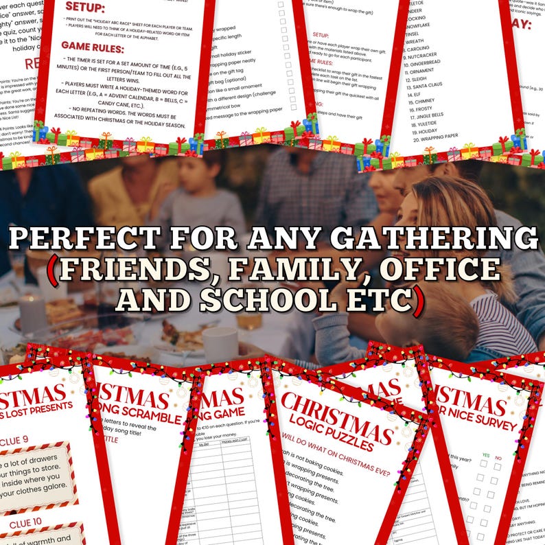 Christmas Game Bundle – 200+ Printable Holiday Party Games for Kids ...