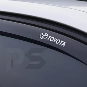 Toyota Wind Deflector Decals - Set of 4 Weatherproof Window Visor Stickers - JDM Rain Guard Vinyl Graphics