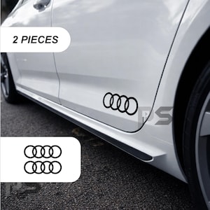Audi Rings 2-delige embleemstickers – vinylstickers voor deuren en ramen