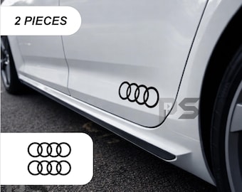 Audi Rings 2-delige embleemstickers – vinylstickers voor deuren en ramen