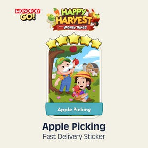 Apple Picking 5 Stars Set 15 Monopoly GO Sticker