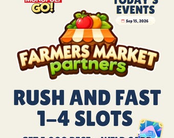 SOCIOS DEL MERCADO DE AGRICULTORES Comienza el 16 de septiembre de 2026 Evento Monopoly Go Total Carry & Fast Delivery