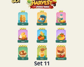 Monopoly GO Set 11 Stickers New Album Happy Harvest with Looney Tunes Fast Delivery